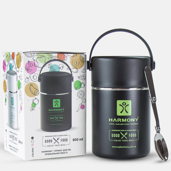 Thermos for Food Harmony Black 0,8 L